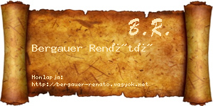 Bergauer Renátó névjegykártya